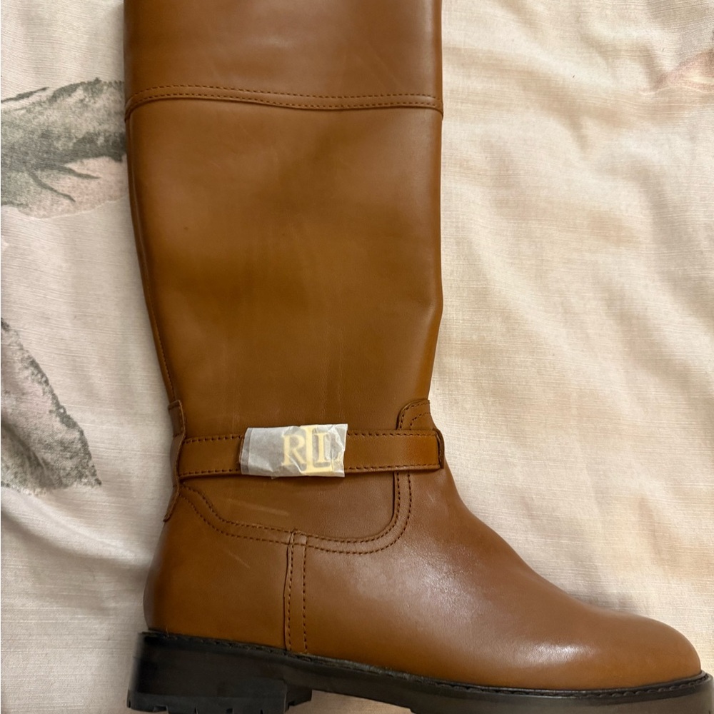 Lauren Ralph Lauren Brown Leather Heeled Boots